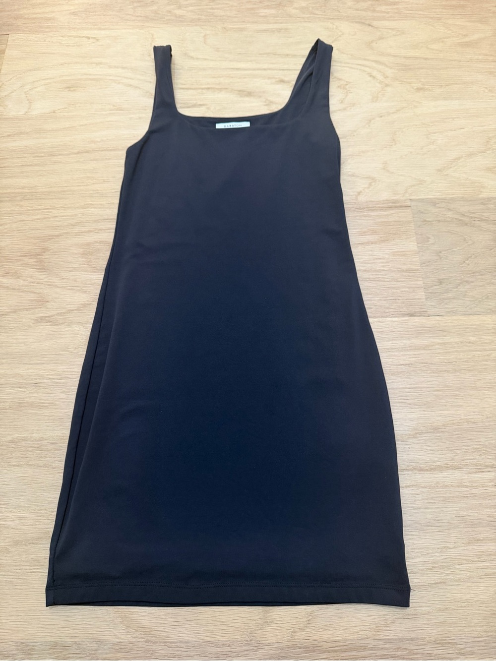 Babaton Black Scoop-Neck Tank Mini Dress